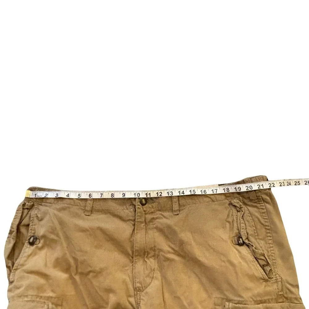 Polo Ralph Lauren Mens Tan Cotton Ripstop Military Cargo Pants Straight‎ 42x32